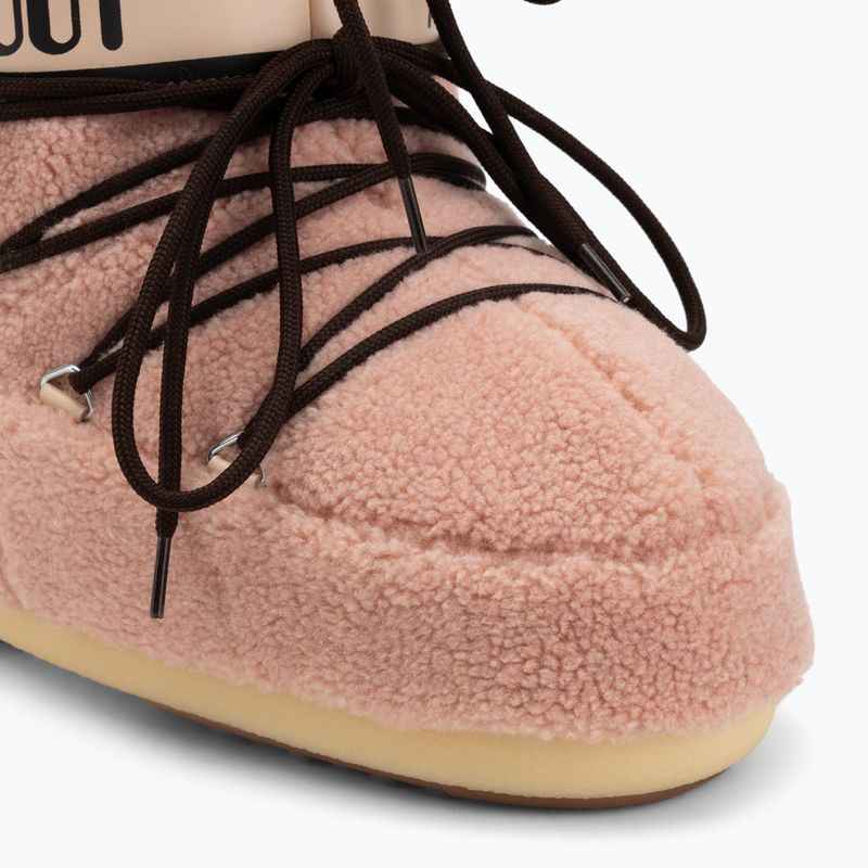 Women's Moon Boot Icon Low Fleece pink snow boots 7