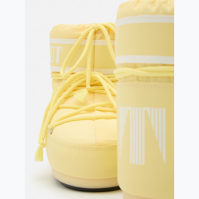 Women's Moon Boot Icon Low Nylon light yellow snow boots 4