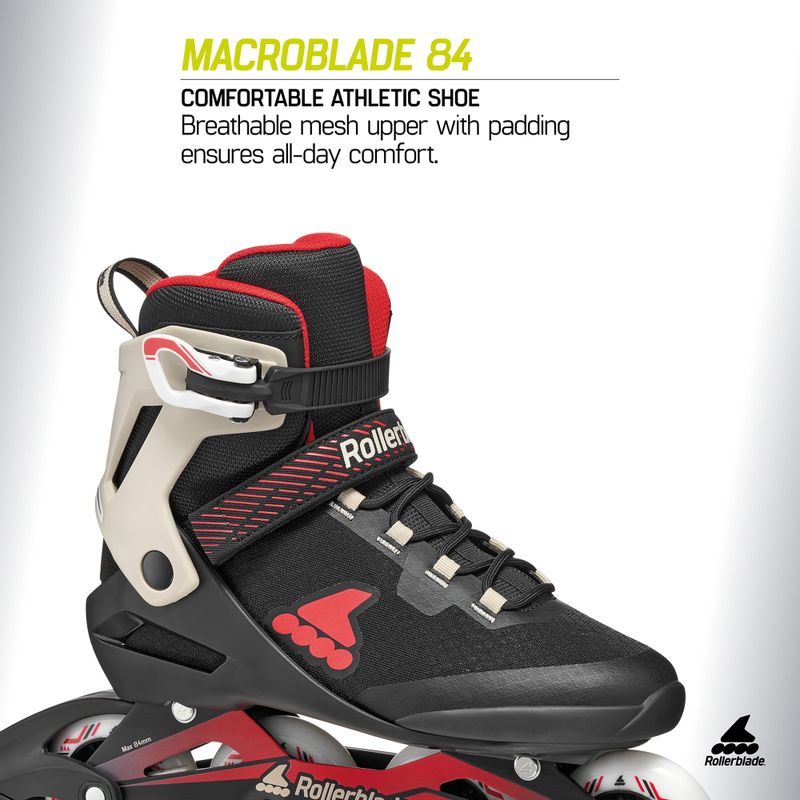 Men's inline skates Rollerblade Macroblade 84 black/sand/red 7