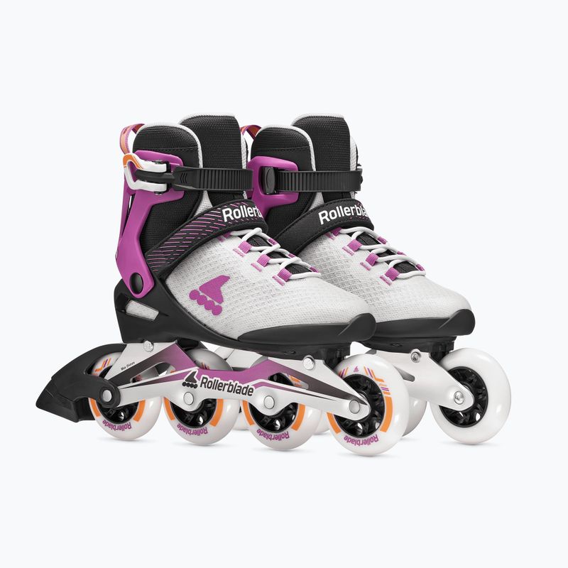 Women's inline skates Rollerblade Macroblade 84 W light grey/violet/orange 4