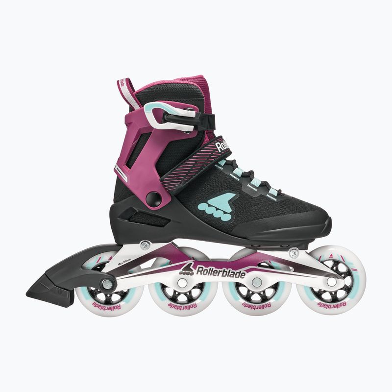 Women's inline skates Rollerblade Macroblade 84 W black/burgundy/ocean green 2