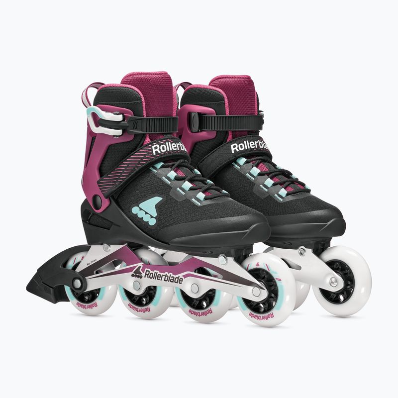 Women's inline skates Rollerblade Macroblade 84 W black/burgundy/ocean green 4
