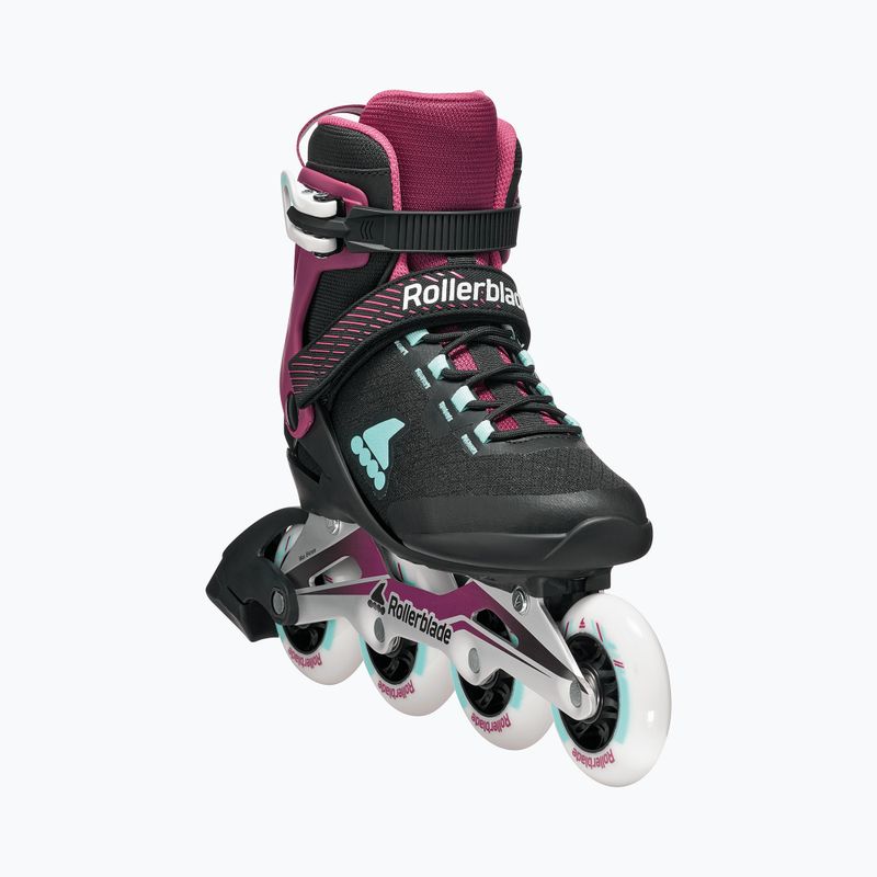 Women's inline skates Rollerblade Macroblade 84 W black/burgundy/ocean green 5