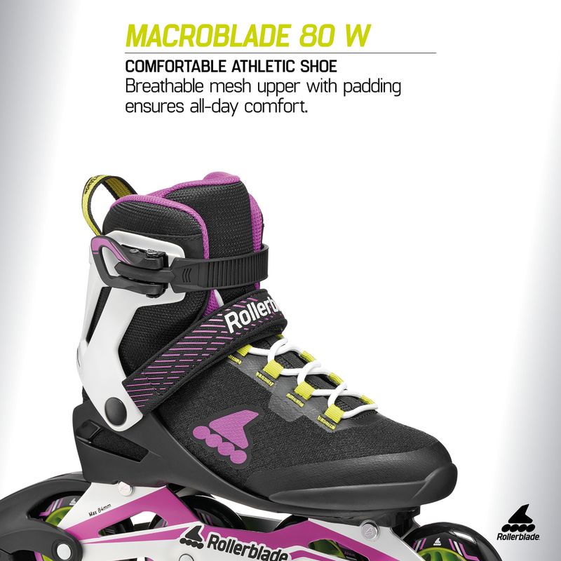 Women's inline skates Rollerblade Macroblade 80 W black/dark fuchsia 7