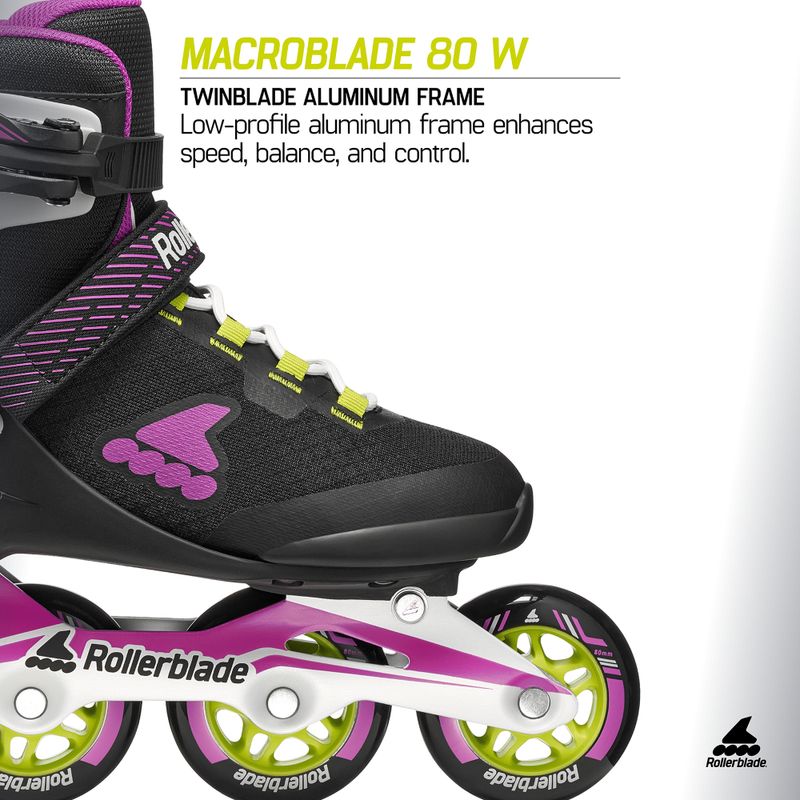 Women's inline skates Rollerblade Macroblade 80 W black/dark fuchsia 9