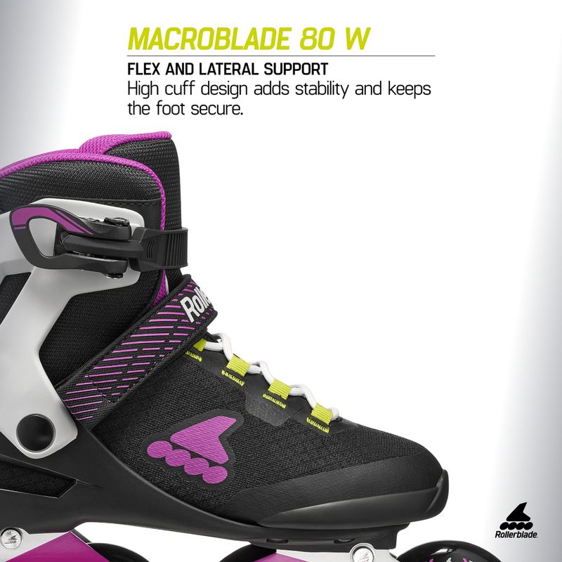 Women's inline skates Rollerblade Macroblade 80 W black/dark fuchsia 10