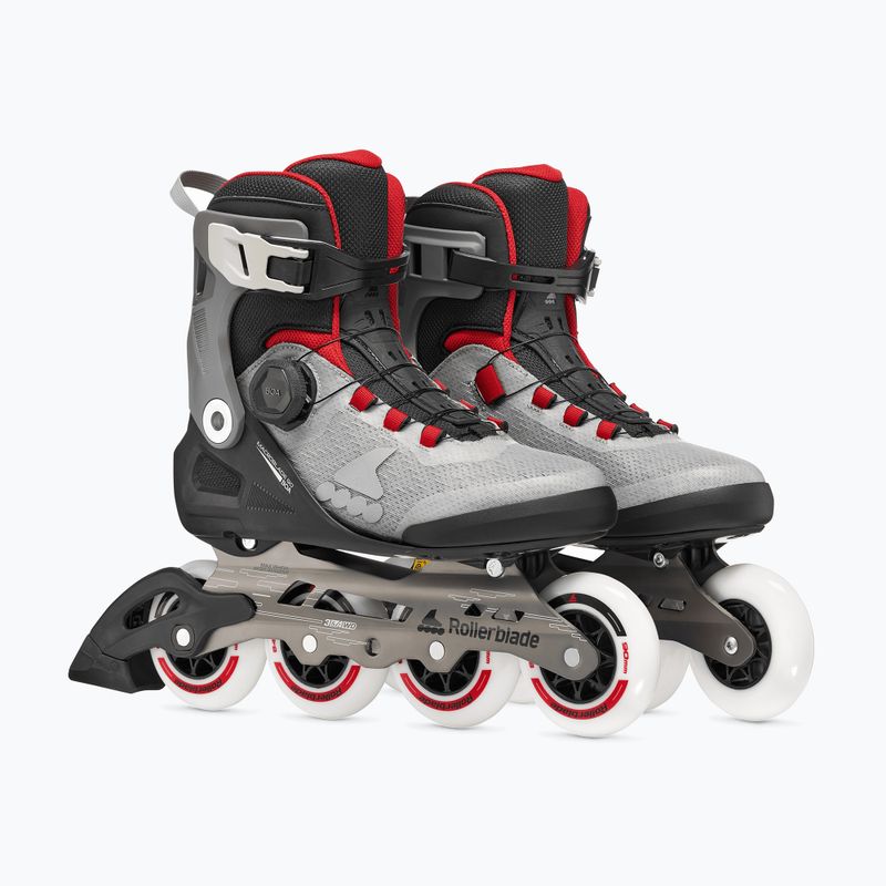 Men's inline skates Rollerblade Macroblade 90 Boa black/grey/red 4