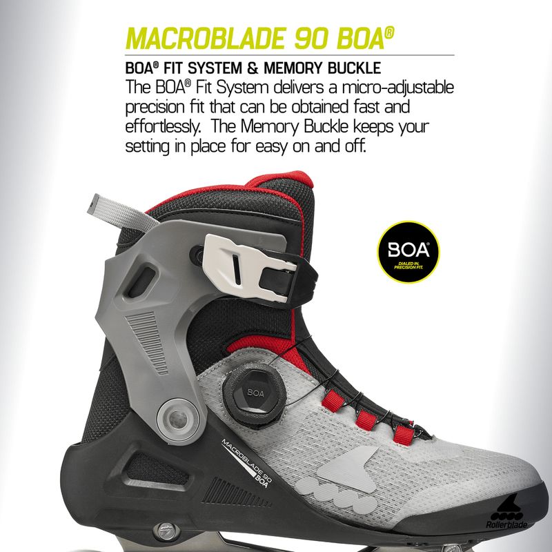 Men's inline skates Rollerblade Macroblade 90 Boa black/grey/red 10