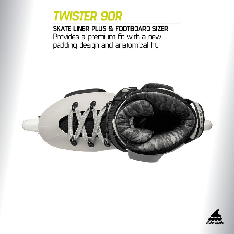 Inline skates Rollerblade Twister 90R white smoke/black 10
