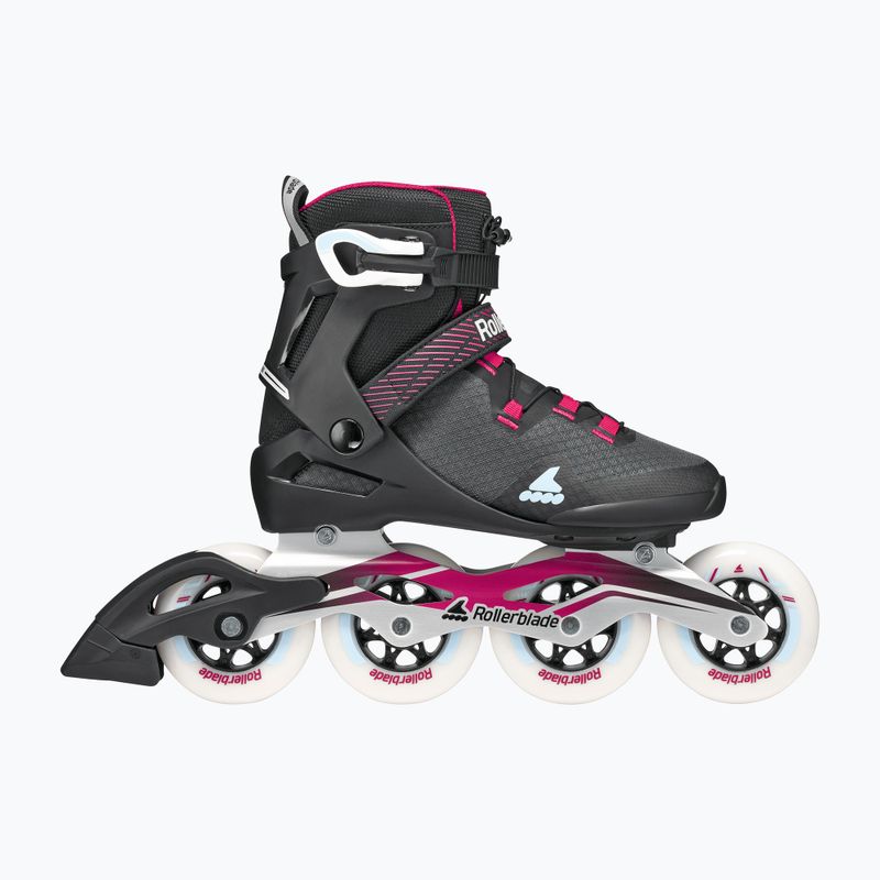 Women's inline skates Rollerblade Macroblade 90 W black/burgundy/ocean green 2