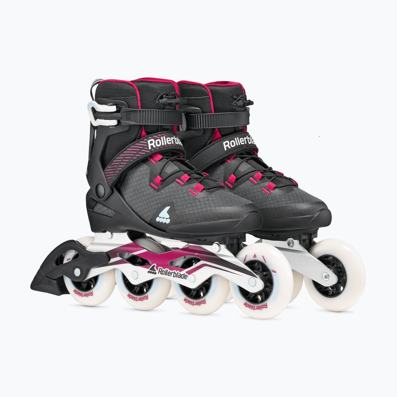 Women's inline skates Rollerblade Macroblade 90 W black/burgundy/ocean green 4