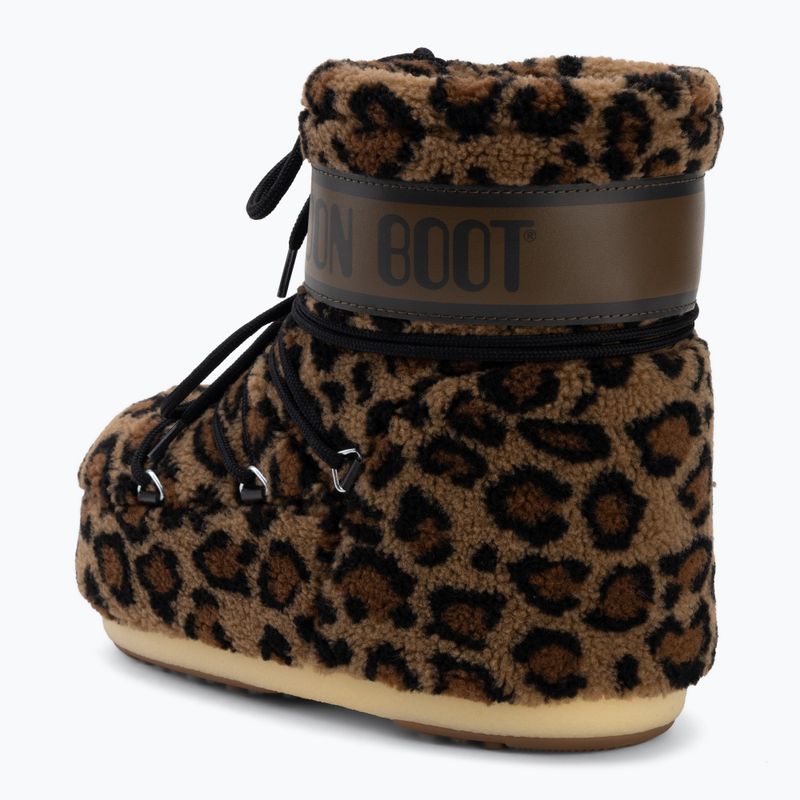 Women's snow boots Moon Boot Icon Low Fleece Leopard cognac/cocoa 3