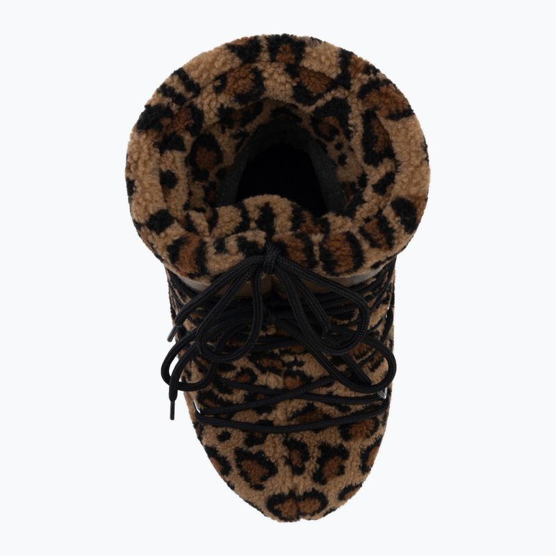 Women's snow boots Moon Boot Icon Low Fleece Leopard cognac/cocoa 5