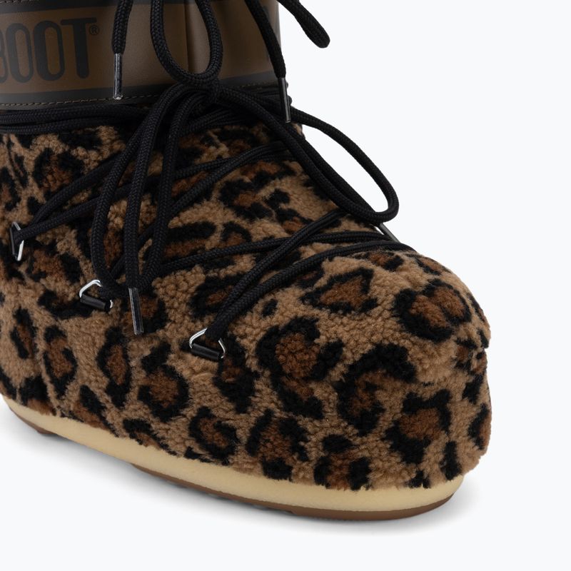 Women's snow boots Moon Boot Icon Low Fleece Leopard cognac/cocoa 7