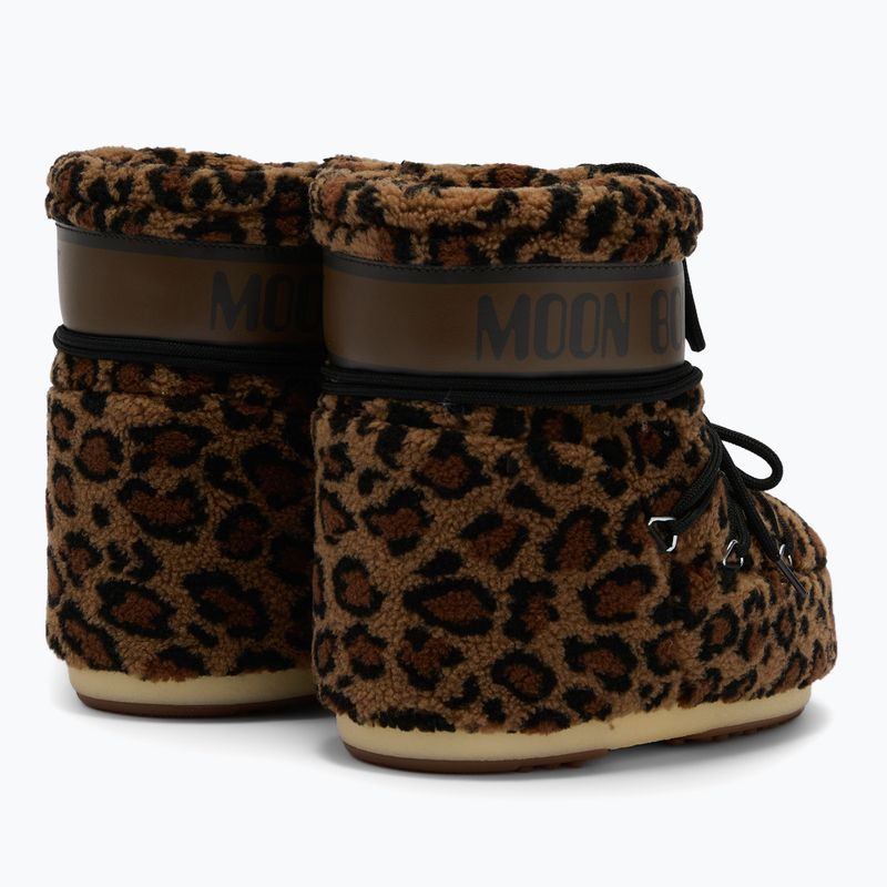 Women's snow boots Moon Boot Icon Low Fleece Leopard cognac/cocoa 2
