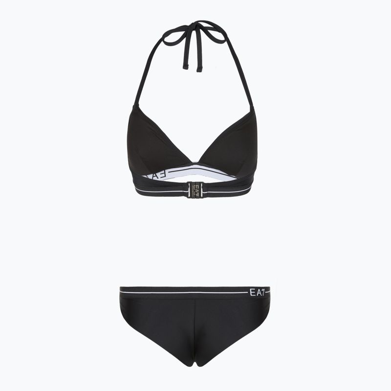 Women's two-piece swimsuit EA7 Emporio Armani Logo Tape Bikini Triangle black 2