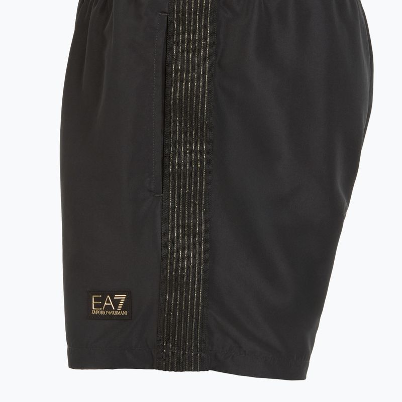 Men's EA7 Emporio Armani Gold Label Boxer swim shorts black 3