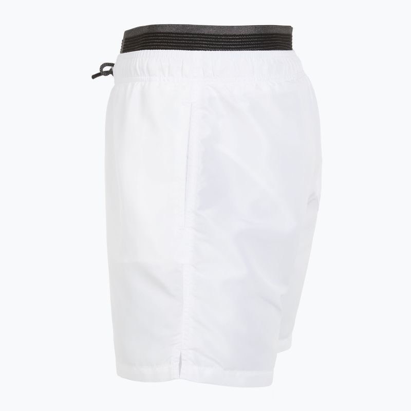 Men's EA7 Emporio Armani Logo Tape Boxer Swim Shorts white 3