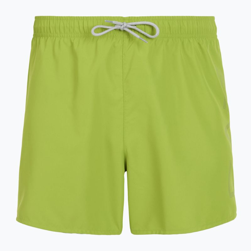 Men's EA7 Emporio Armani Swim Shorts With Oversized Logo titanite / silver