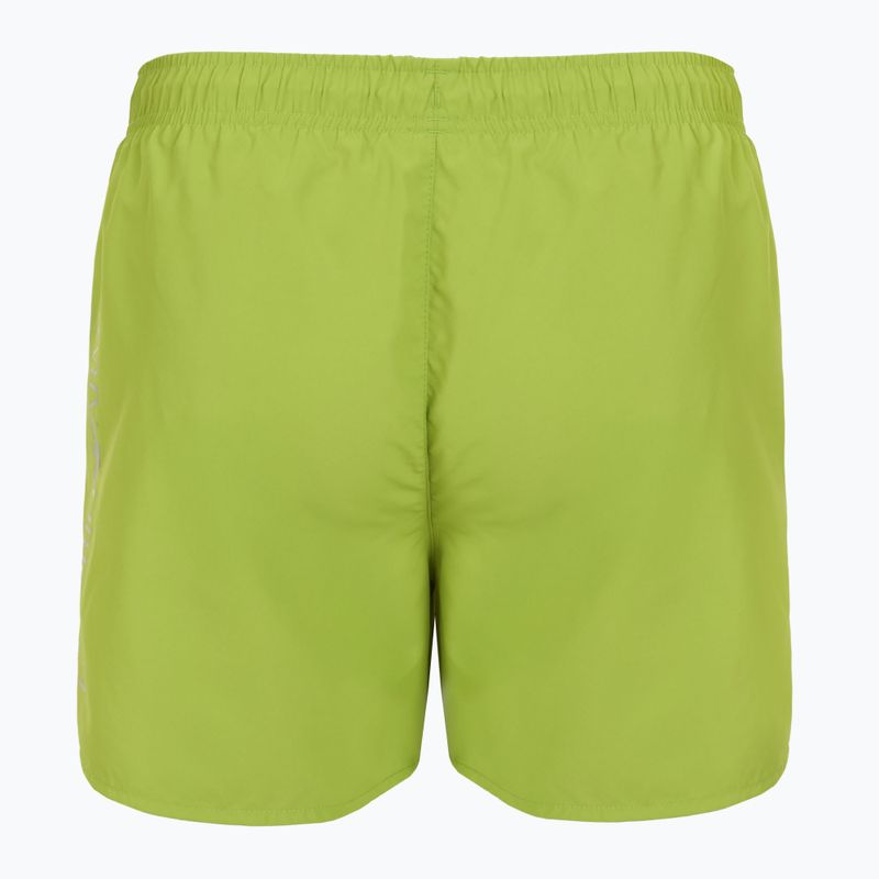 Men's EA7 Emporio Armani Swim Shorts With Oversized Logo titanite / silver 2
