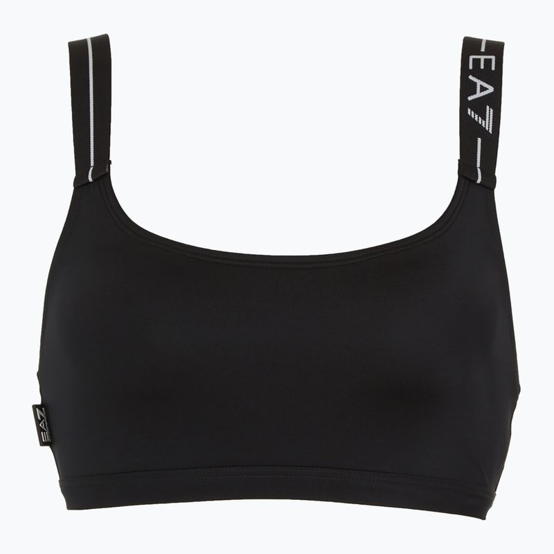 Women's two-piece swimsuit EA7 Emporio Armani Logo Tape Bikini Top black 3