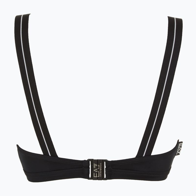 Women's two-piece swimsuit EA7 Emporio Armani Logo Tape Bikini Top black 4