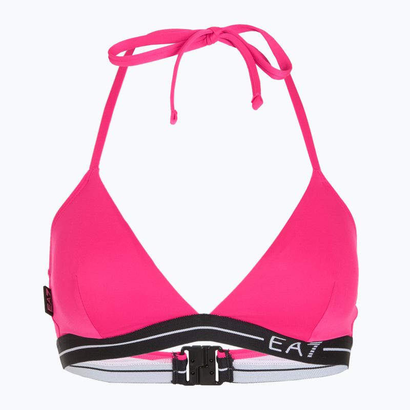 Women's two-piece swimsuit EA7 Emporio Armani Logo Tape Bikini Triangle neon pink 3