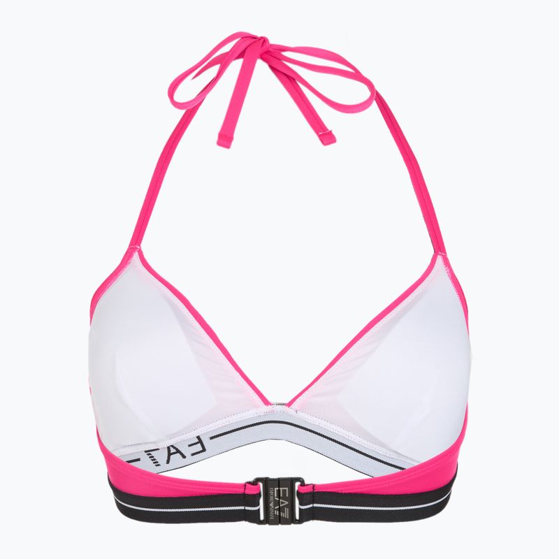 Women's two-piece swimsuit EA7 Emporio Armani Logo Tape Bikini Triangle neon pink 4