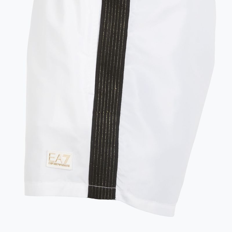 Men's EA7 Emporio Armani Gold Label Boxer Swim Shorts white 3
