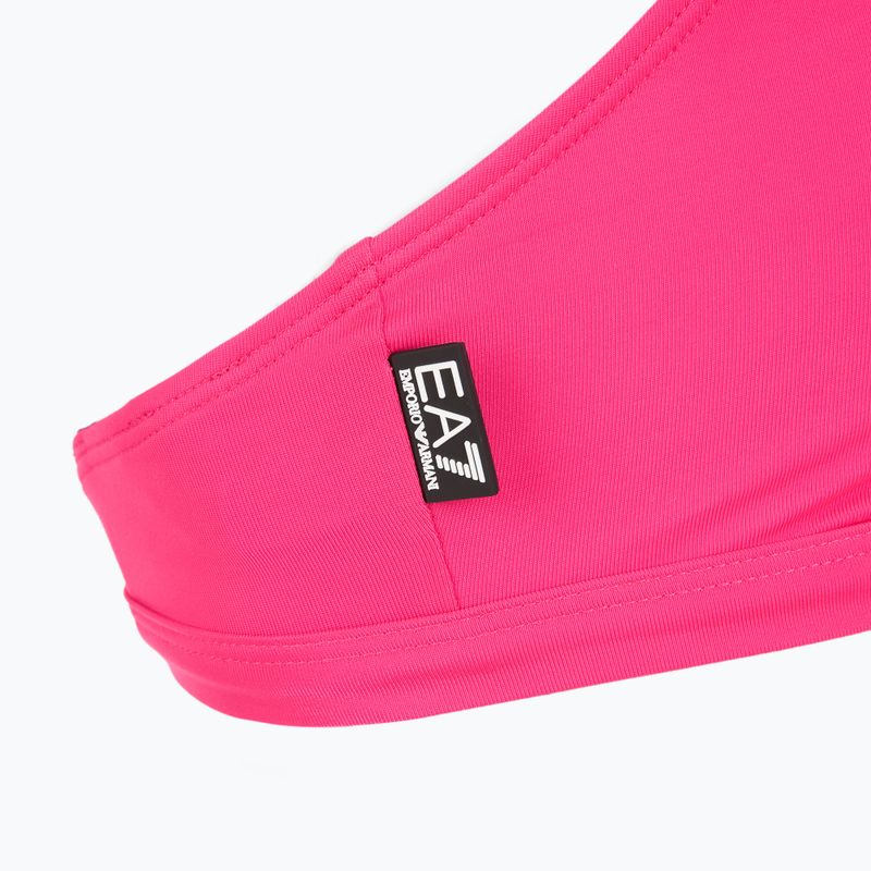 Women's two-piece swimsuit EA7 Emporio Armani Logo Tape Bikini Top neon pink 5