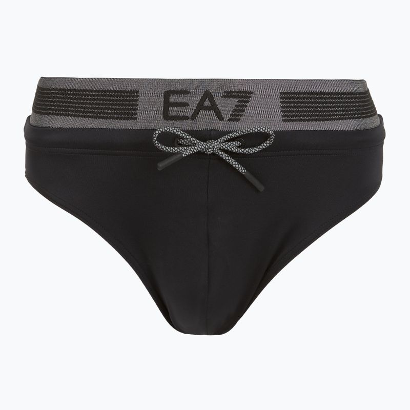 Men's EA7 Emporio Armani Logo Tape Brief swim briefs black