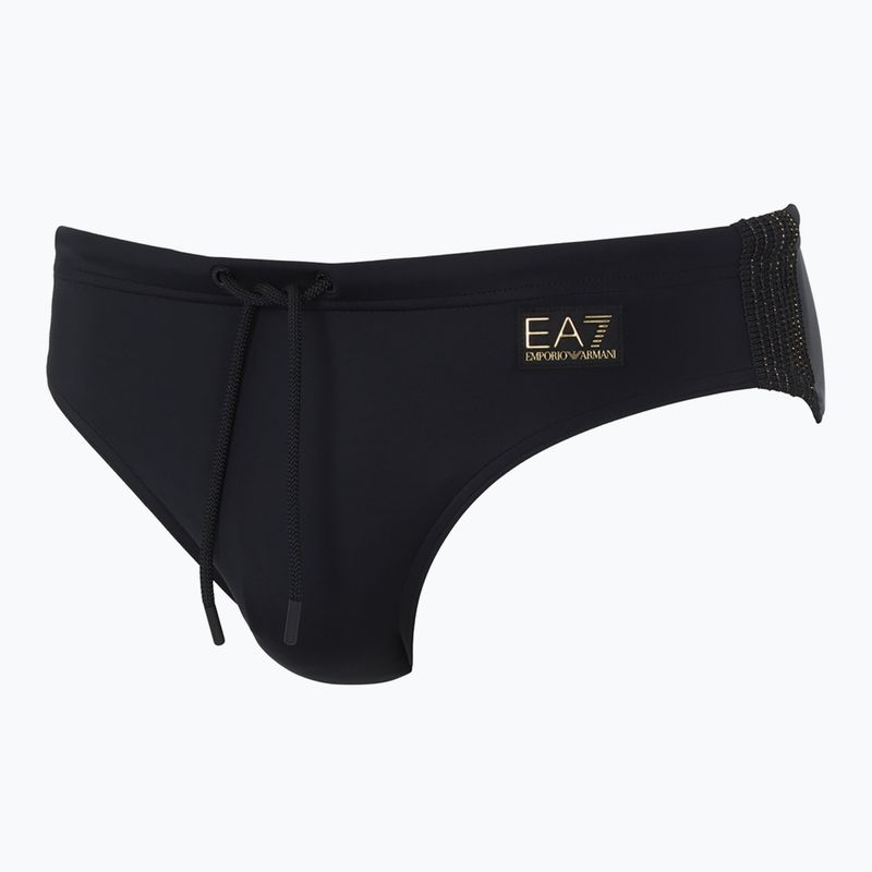 Men's EA7 Emporio Armani Gold Label Swim briefs black 2