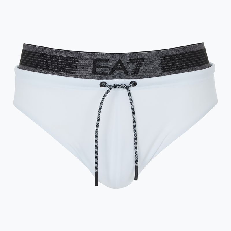 Men's EA7 Emporio Armani Logo Tape Swim Brief white
