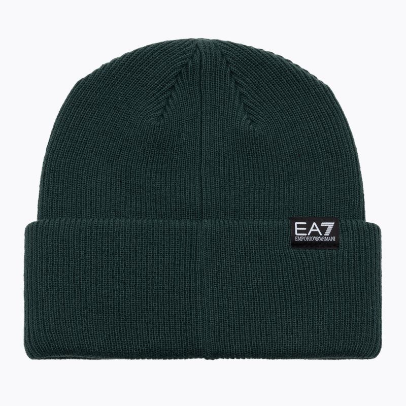 Winter hat EA7 Emporio Armani Mountain Logo Series Big Beanie silver pine 2