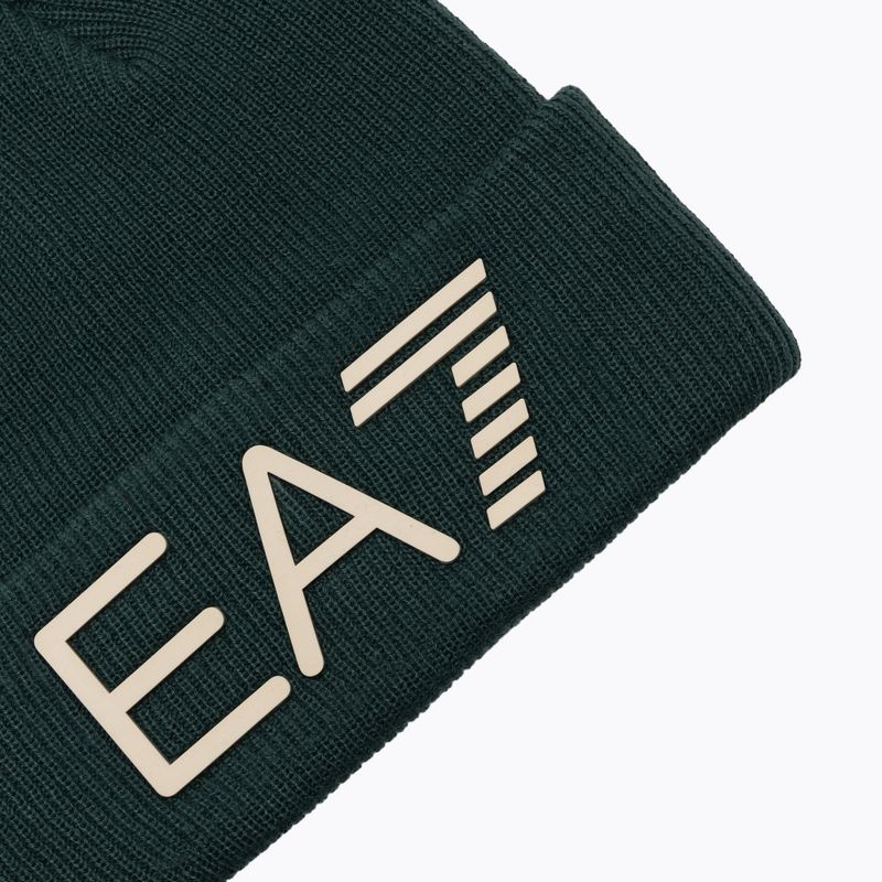 Winter hat EA7 Emporio Armani Mountain Logo Series Big Beanie silver pine 3
