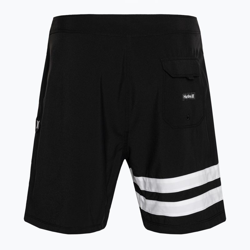 Hurley Block Party 18" black men's swim shorts 2