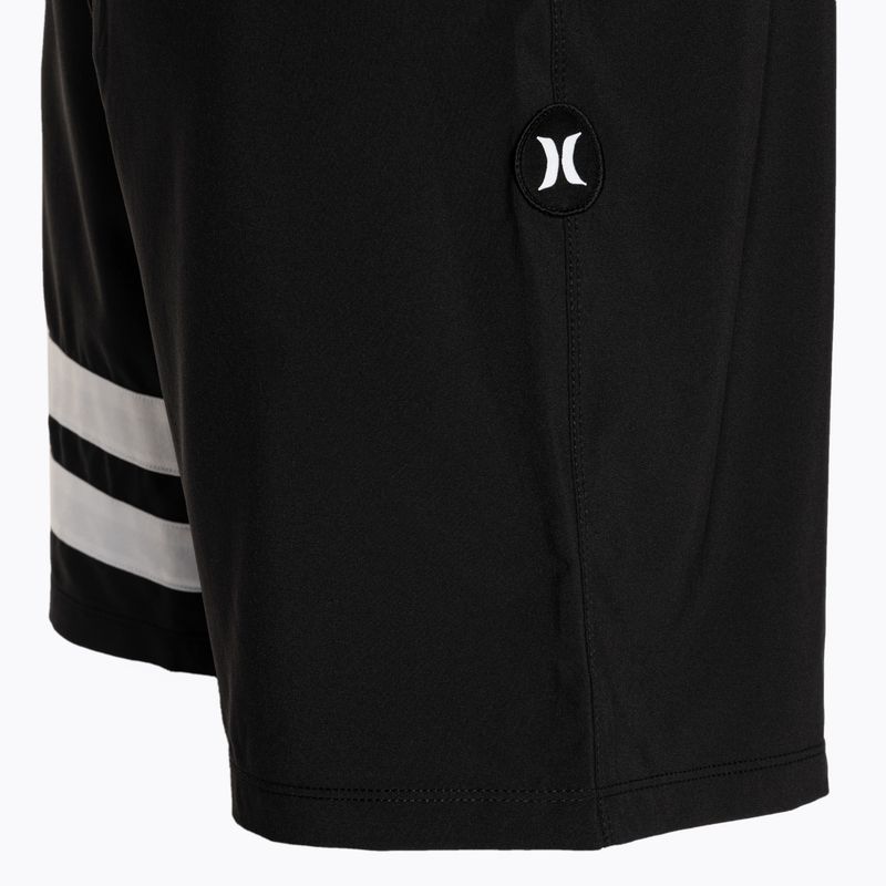 Hurley Block Party 18" black men's swim shorts 3