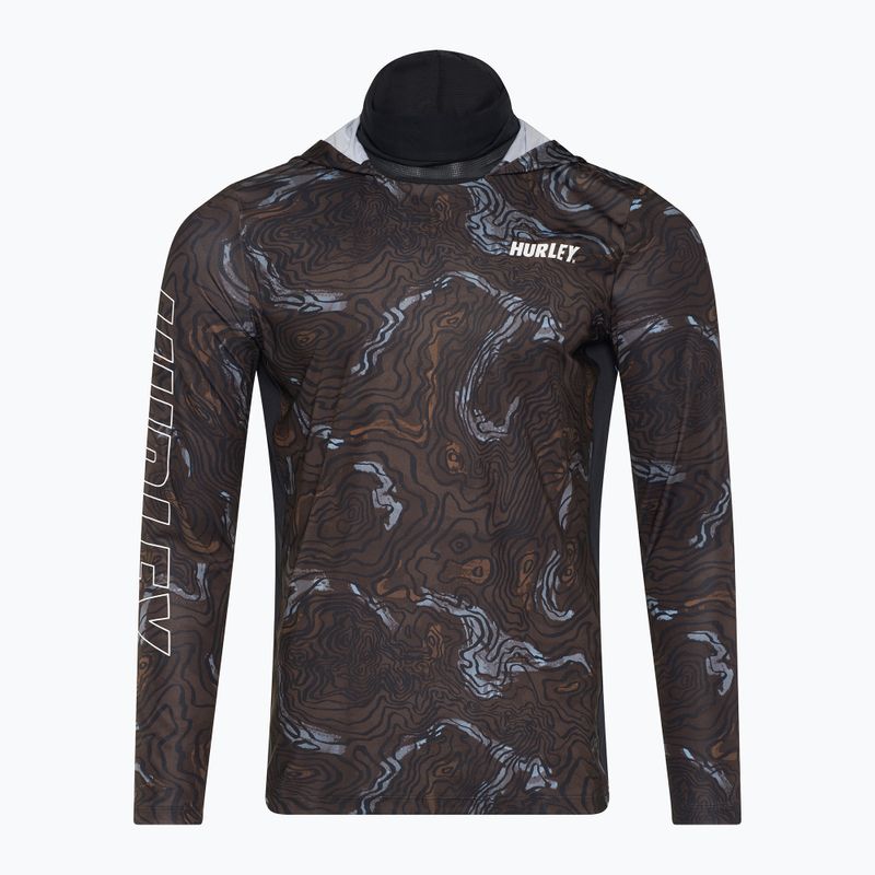 Men's Hurley H2O-Dri Atticus Moab UPF Hood Longsleeve black