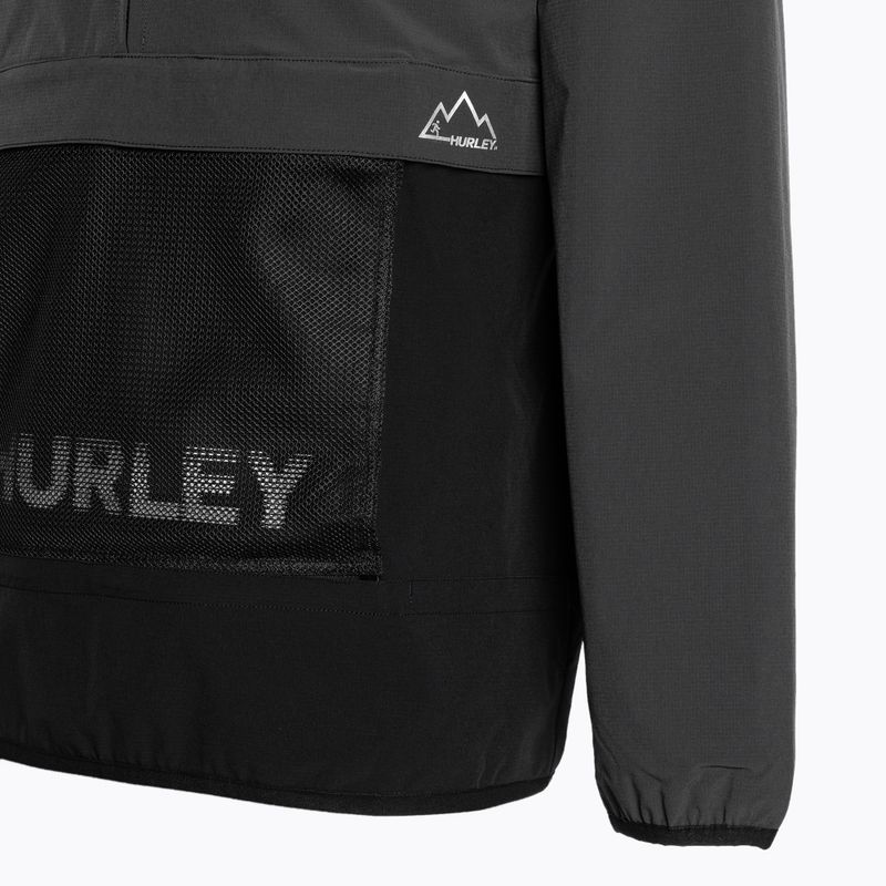 Men's Hurley Phantom + Packable Anorak dark stone grey jacket 3