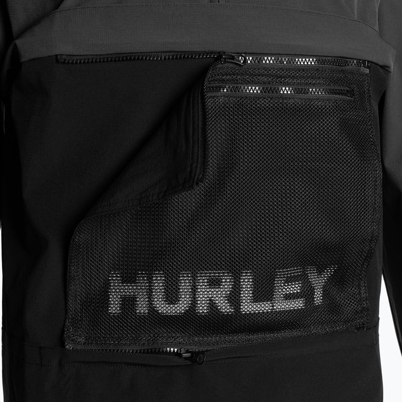 Men's Hurley Phantom + Packable Anorak dark stone grey jacket 4