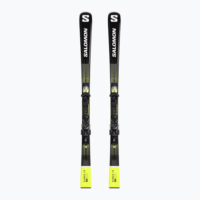 Salomon S Max 10 + M11 GW downhill skis black/yellow L47055700
