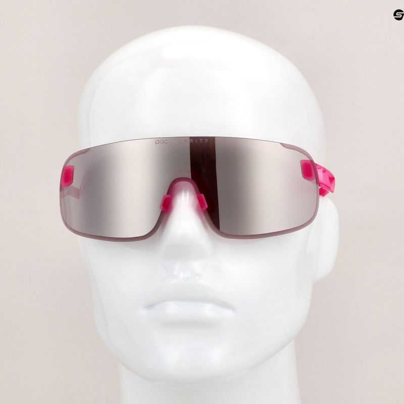 Bicycle goggles POC Elicit actinium pink translucent/clarity road silver 8