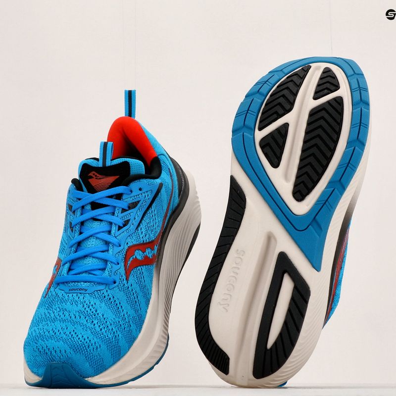 Men's Saucony Echelon 9 ocean/redrock running shoes 15