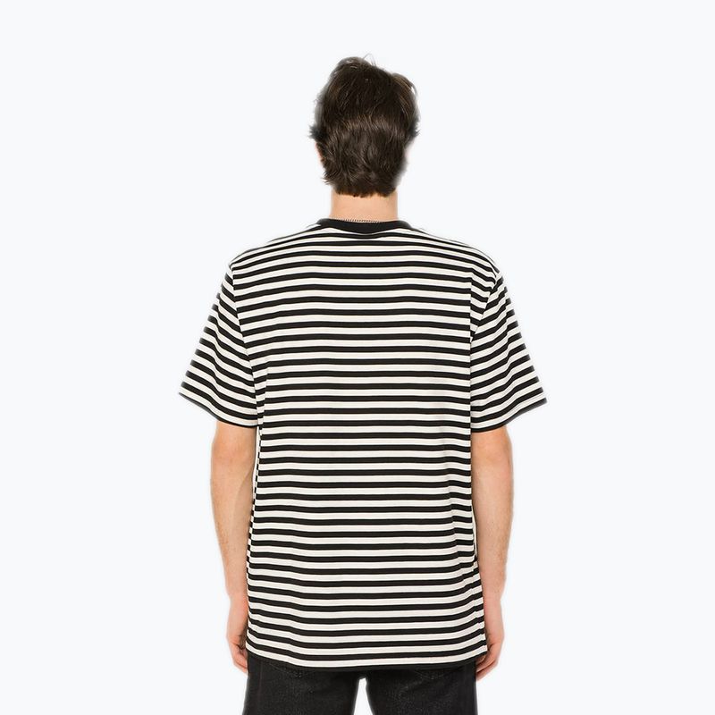 Men's T-shirt Kaotiko M/C Rayas Corazon black 2