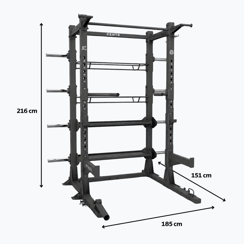 Training cage Centr Perform Series Half Rack Complete Package Centr x Hyrox black 9
