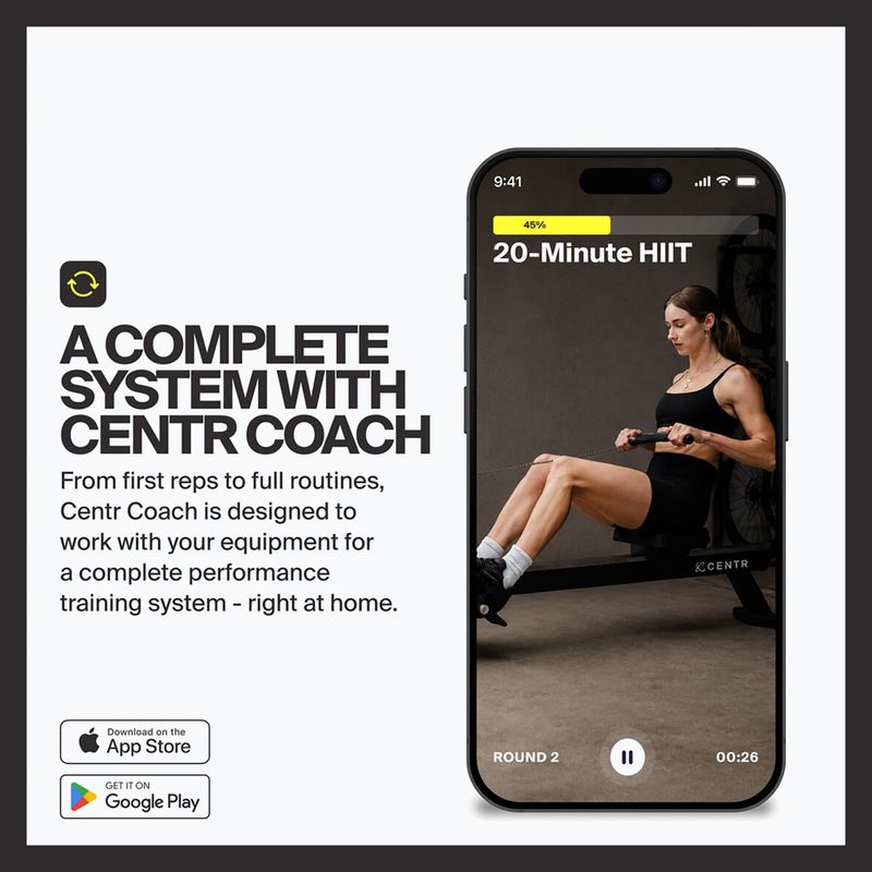 Air rowing machine Centr Perform Series Centr black 6