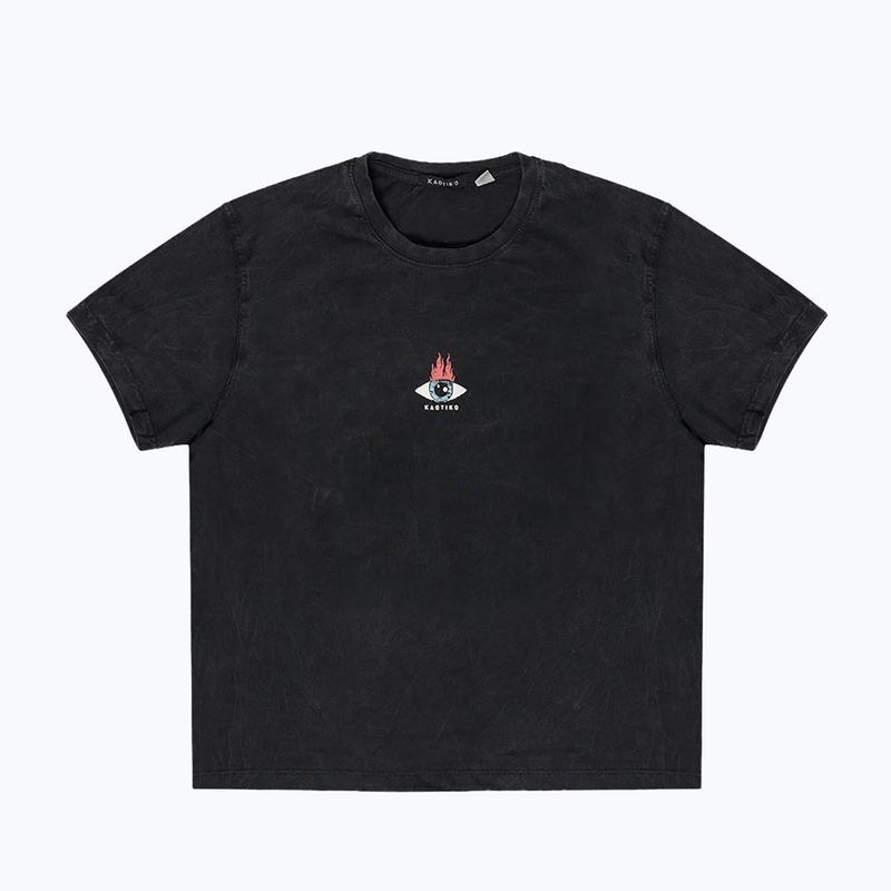 Women's T-shirt Kaotiko Washed Moon Sphynx black 3