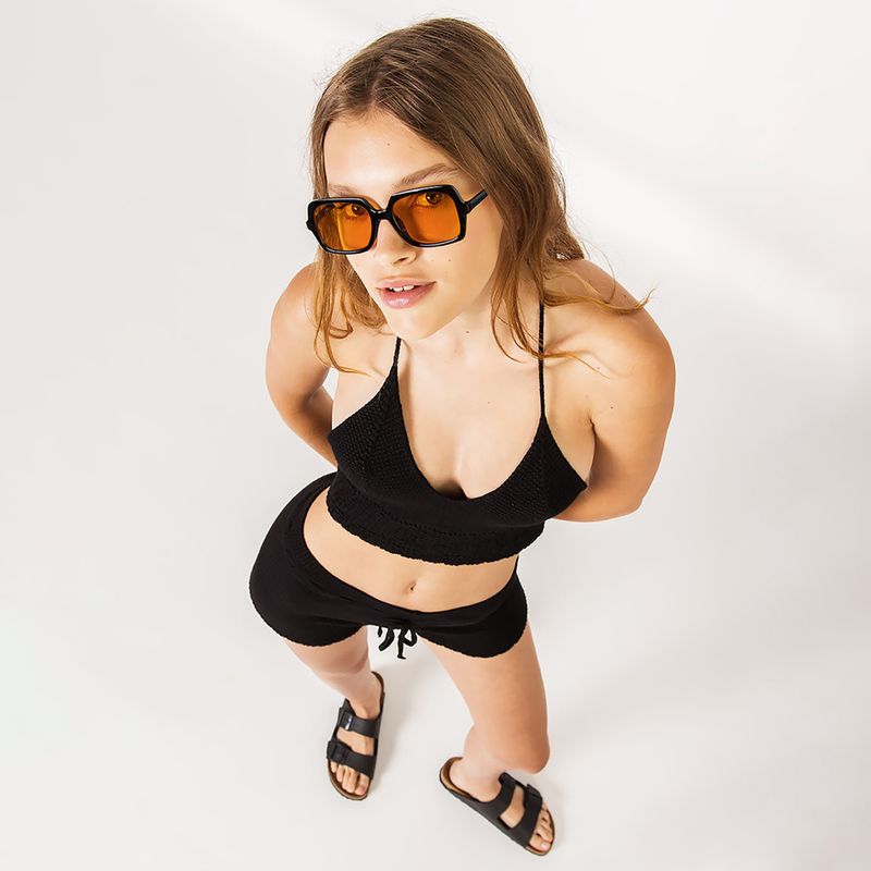Women's top Kaotiko Tiran Crochet Menorca black 4