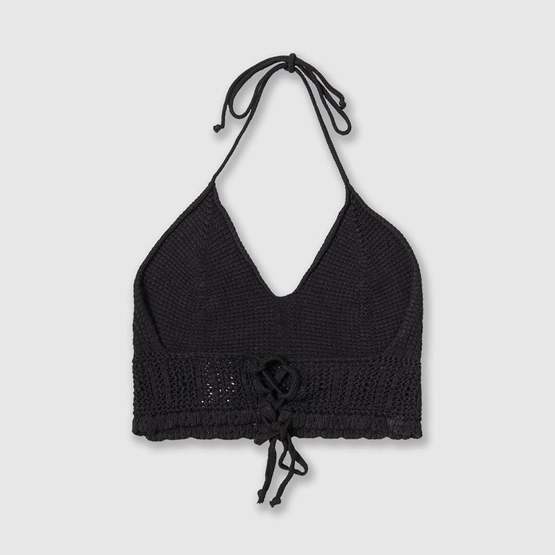 Women's top Kaotiko Tiran Crochet Menorca black 6