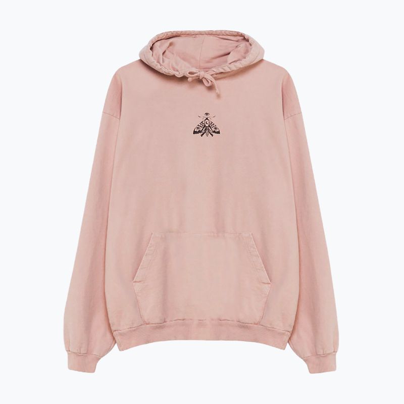 Women's sweatshirt Kaotiko Washed Moth pale pink 3